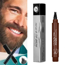 Beard Pen Filler for Men with Brush, Waterproof, Natural