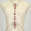 Boho Rhinestone Chest Chain for Women Red 2