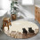 Rectangle Rug Farm Black Cats Buildings Design Japanese 4