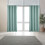 Blackout Curtains Linen Blend 63x52 Inches White Lined 1