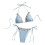 Women's Halter Triangle Bikini Set Seashell Print 5