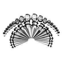 Stainless Steel Ear Stretching Kit 14G-00G 36 Pcs
