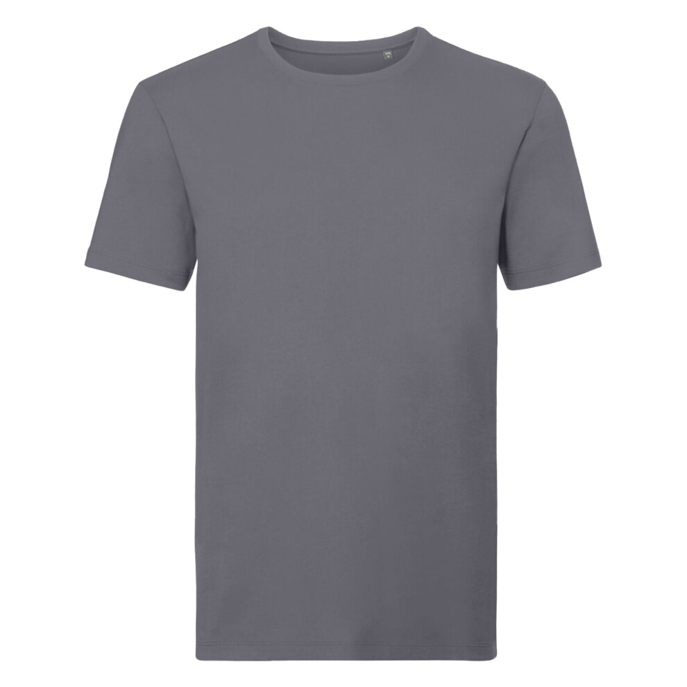 Russell (Xs, Convoy Grey) Mens Organic Short-Sleeved T-Shirt