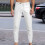 Men's PU Leather Trousers Solid Color Mid-Rise 1 Pair 2