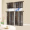 Kitchen Curtains Tiers and Valances Set Brown Grey 36 inch 6