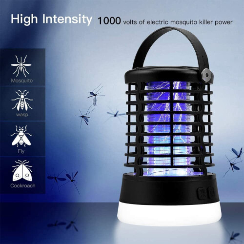 Electric Bug Zapper Mosquito Trap with Lamp USB Rechargeable 2