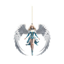 Angel Acrylic Christmas Tree Ornament White