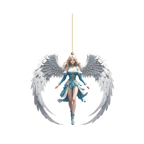 Angel Acrylic Christmas Tree Ornament White
