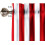 Stripe valances for kitchen cafe red white abstract 54x18 3