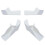 White RV Gutter Spout Extenders 4-Pack 1
