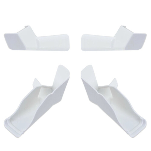 White RV Gutter Spout Extenders 4-Pack