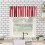 Stripe valances for kitchen cafe red white abstract 54x18 4