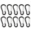 Black Carabiner Clip Hook Keychain Ring 1-2 inch 1