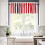 Stripe valances for kitchen cafe red white abstract 54x18 6