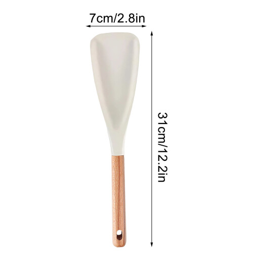 Non-Stick Ceramic Saucepan with Lid 3 QT Wooden Handle 2