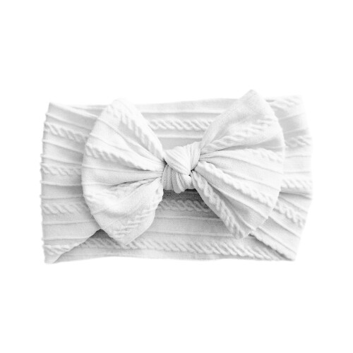 Nylon Baby Bow Headbands Soft Stretchy 1 Pack
