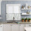 Green Coastal Kitchen Curtains and Valances Set with Rod 6