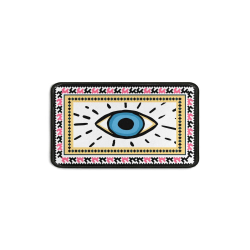Evil Eye Kitchen Rugs Set of 2 Boho White Non-Slip 1