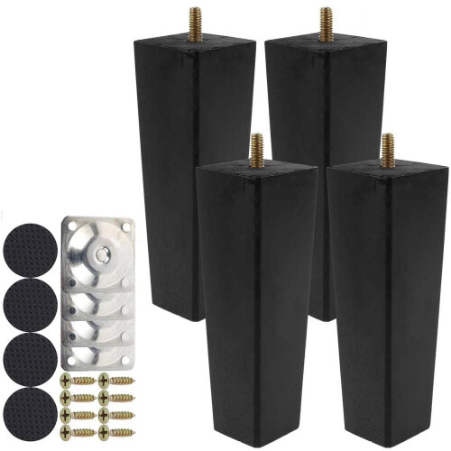 Wooden Sofa Legs Set 4 pcs 6 cm Solid Wood M8