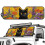 Floral Black Cat Windshield Sun Shade for Jeep Rubicon 5