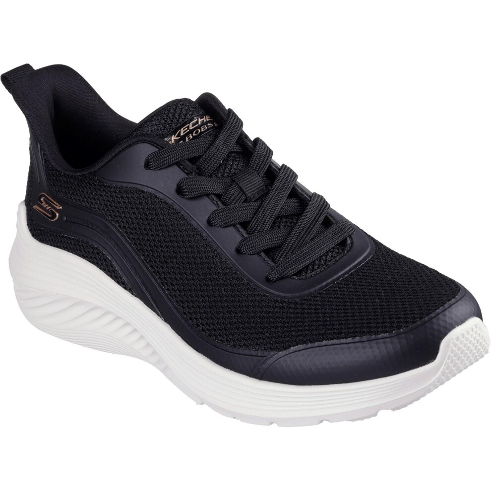 Skechers (8 Uk, Black) Womens/Ladies Bobs Squad Waves Still Wading Trainers