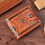 Men's Ultra-Light PU Wallet with US Dollar Pattern and 7