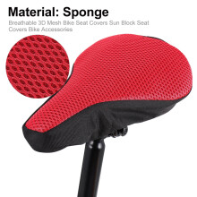 Red Honeycomb Bike Seat Cushion Cover for Outdoor Riding