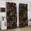 Mushroom Forest Moth Curtains Retro Cartoon Pattern 84x84 in 4