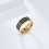 Unisex Stainless Steel Geometric Stacking Ring Gold and 3