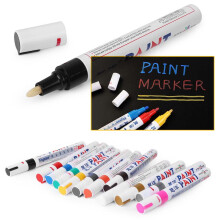 Red Car Tire Tread Marker Pen Waterproof Rubber Paint