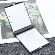 FRCOLOR LED Compact Makeup Mirror Double-Sided Folding