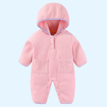 Fleece Jumpsuit for Babies 3M-3Y Hooded Long Sleeve