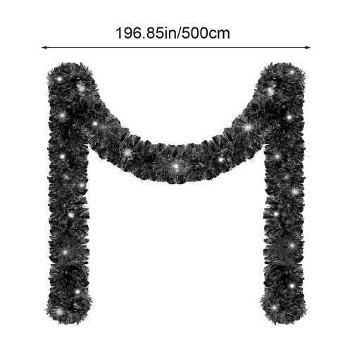 LED Rattan Christmas Wreath Warm White 6.56 ft 2