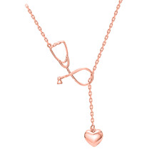 Nurse Necklace Rose Gold Doctor Pendant