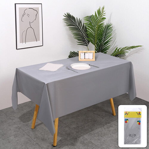 Disposable Plastic Tablecloth Solid Color 54x108 Inches