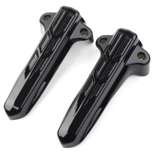 BFY Black Front Fork Boot Cover with LED Lights for Harley