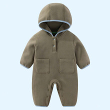 Fleece Jumpsuit for Babies 3M-3Y Hooded Long Sleeve