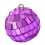 Round Disco Ball Ornament Purple Mirror Pendant 1