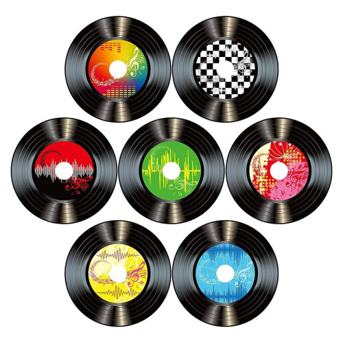 Paper Record Cut-Outs Vintage Style 20 Pieces per Pack
