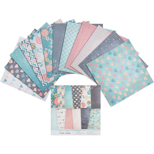 Floral Pattern Cardstock 6x6 24 Sheets