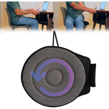 Rotating Seat Cushion for Car and Office Chairs Grey