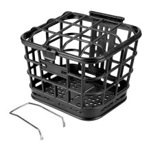 Electric Bike Front Basket with Cover and Bend Bracket