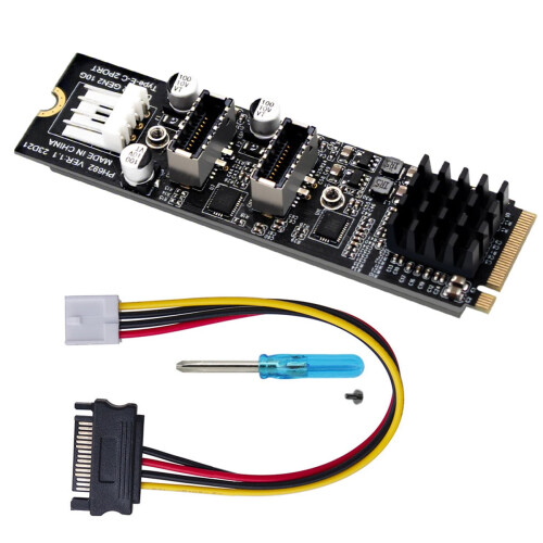 USB 3.1 Front Panel Socket to NVMe M-Key Adapter