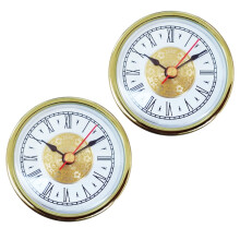 Quartz Clock Insert 65mm Roman/Arabic Numerals Gold Silver