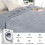 Polyester Fleece Throw Blanket 100x150cm Grey 1 Piece 4