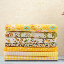 Cotton sewing fabric 19 inch yellow 0.01 yard pre-cut