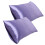 Queen Pillow Protector Satin Imitation Silk 2 Pack 1