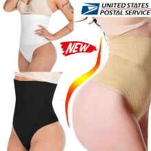 Women's Tummy Control Waist Shapewear Thong Girdle Black