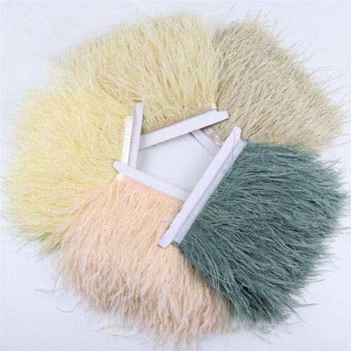 Feather Fringe Trim Natural Fluffy 2M 1
