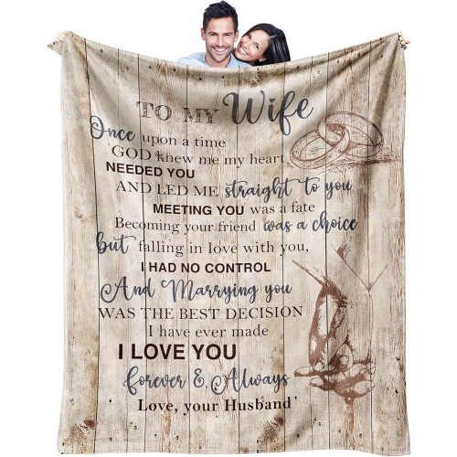 Couverture romantique pour épouse 30 x 40 pouces